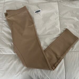 School Uniform Ponte-Knit Jeggings for Girls Khaki NWT